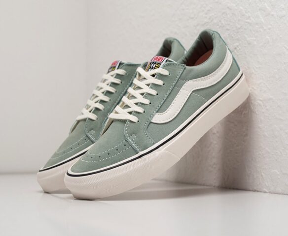 Кеды VANS Sk8 Low textile green. Вид 1